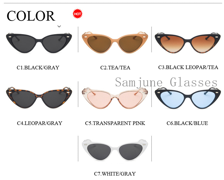 Kính mắt tam giác mắt mèo phong cách Âu Mỹ thời trang sành điệu cho nữ samjune