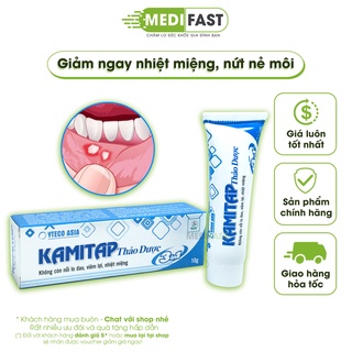 Kem bôi nhiệt miệng Kamitap Thảo Dược - Giảm nhiệt miệng, lở miệng, khử mùi hôi, sâu răng - Gel bôi nhiệt miệng tuýp 10g