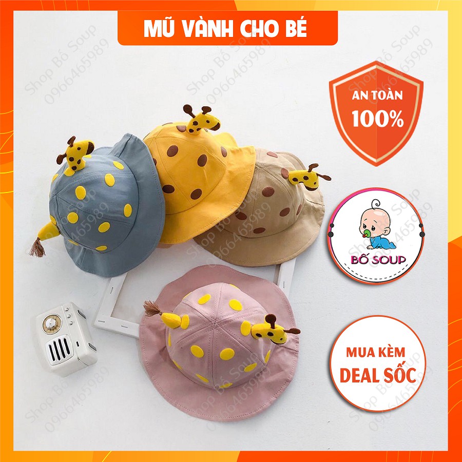 Mũ Cho Bé Hình Hươu Cao Cổ 3D Siêu Hot Cho Bé Từ 6 Tháng - 2,5 Tuổi