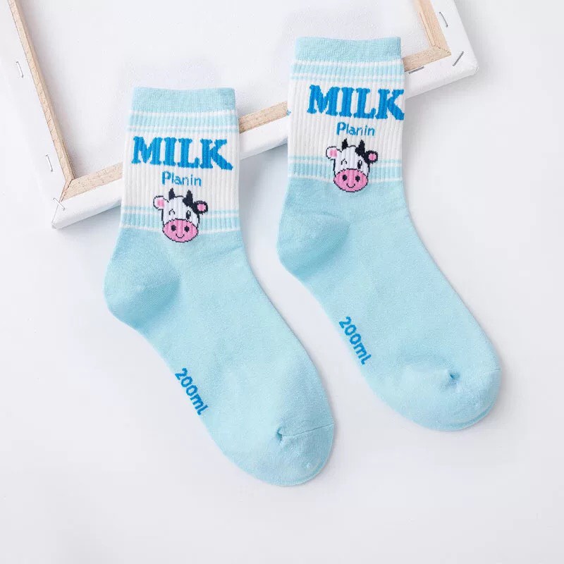 tất cổ cao Milk dễ thương, vỡ nữ cổ cao milk phong cách Hàn quốc BIO SHOP