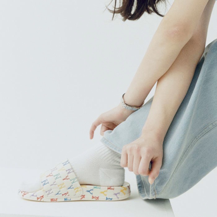 (HÀNG XUẤT XỊN) Dép M//L//B N//Y Monogram Rainbow White 2021 Size:36 37 38 39