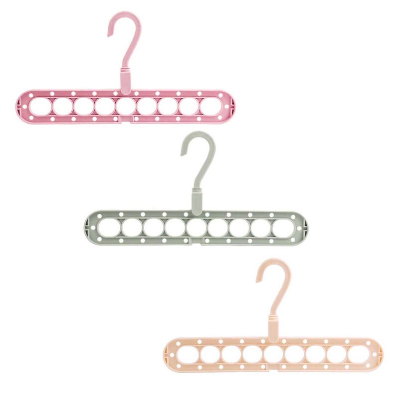 Móc Treo Quần Áo 9 Lỗ Đa Năng Tiết Kiệm Không Gian