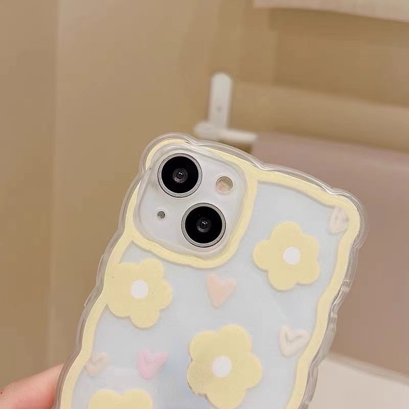Ốp Điện Thoại Trong Suốt Họa Tiết Hoa Dễ Thương Dành Cho iPhone 13 12 11 Pro Max X XS 13 MINI 6 7 8 plus