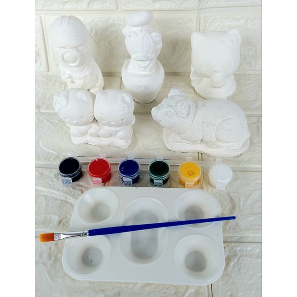 5 tượng thạch cao 7-11cm nhiều mẫu cho bé