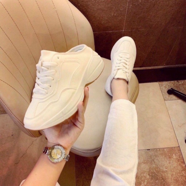 [HOT] Giày sục thể thao nữ GC thiết kế sang chảnh cao cấp màu trắng tinh khôi | BigBuy360 - bigbuy360.vn
