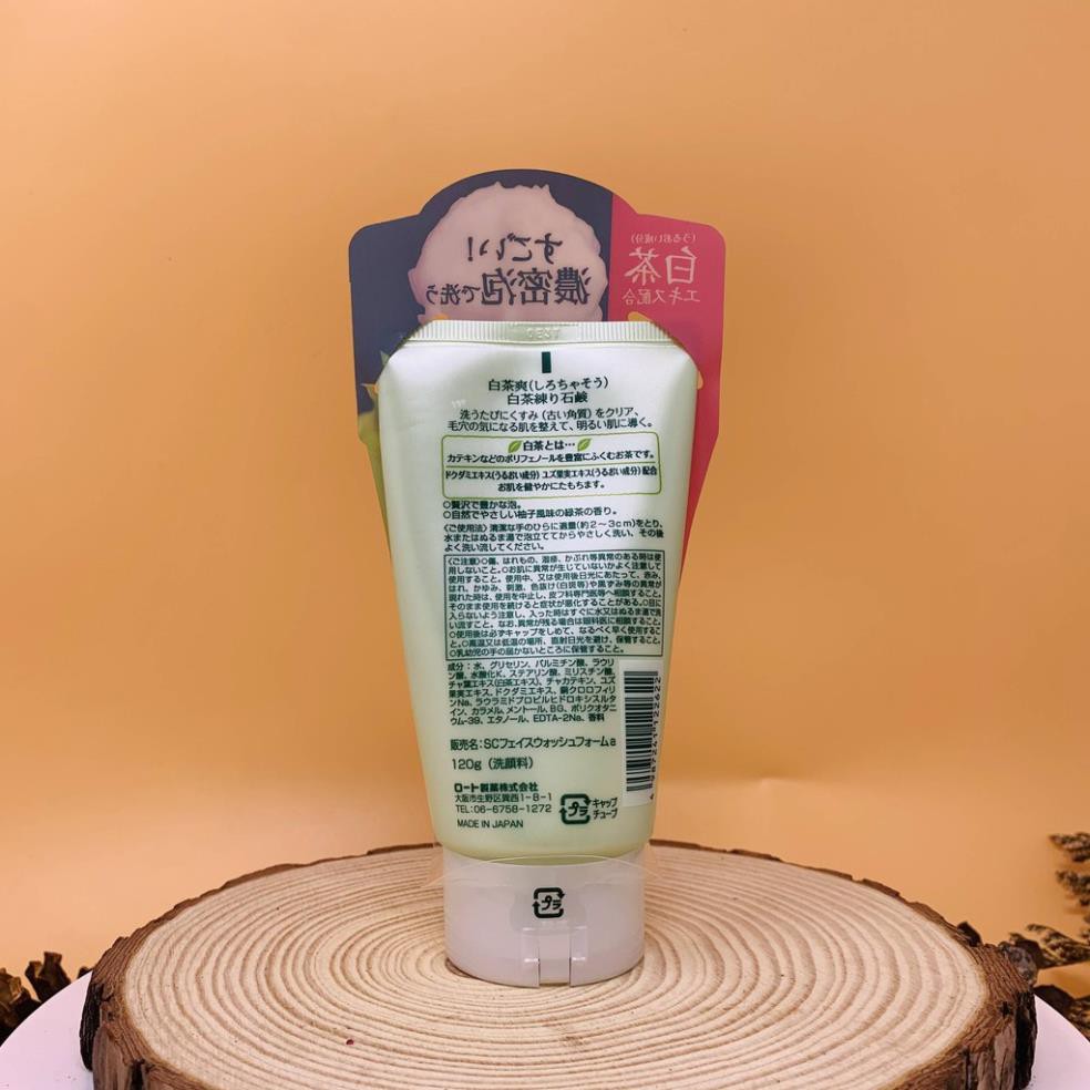 Sữa rửa mặt trà xanh Rohto Shirochasou Green Tea Foam 120g hàng Nhật Maneki | BigBuy360 - bigbuy360.vn