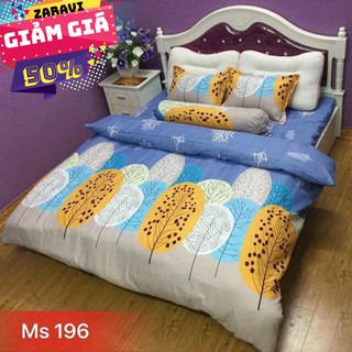 Set 5 món cao cấp 1m6 chăn ga gối kèm vỏ gối ôm mẫu vịt vàng