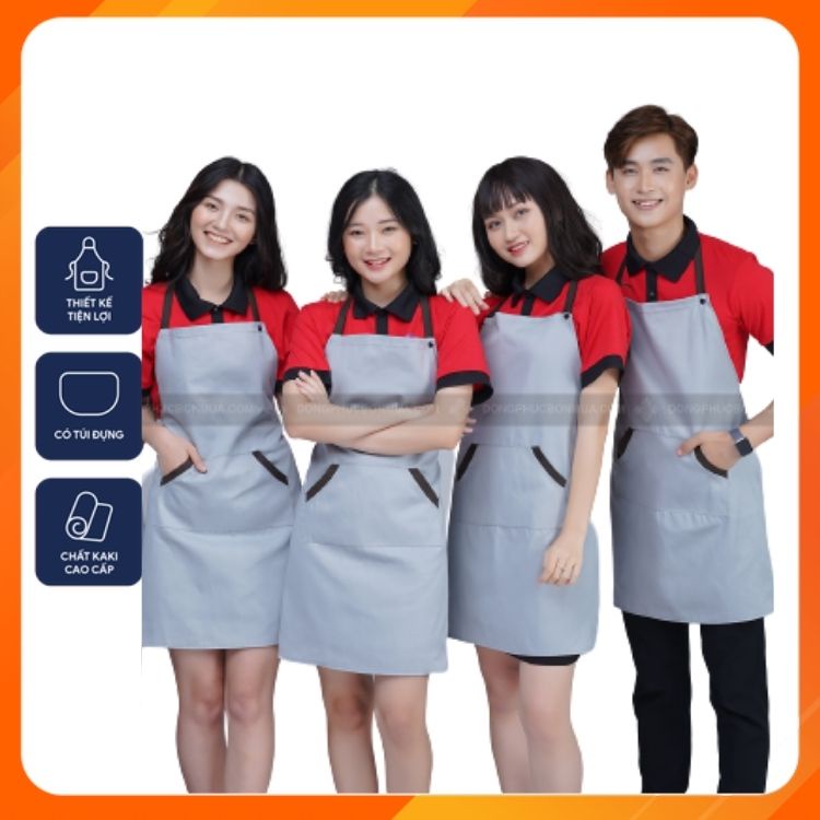 Tạp dề pha chế chống thấm nước chất kaki phong cách chuyên nghiệp cho nhà hàng, cafe  phù hợp cho nam, nữ sẵn hàng