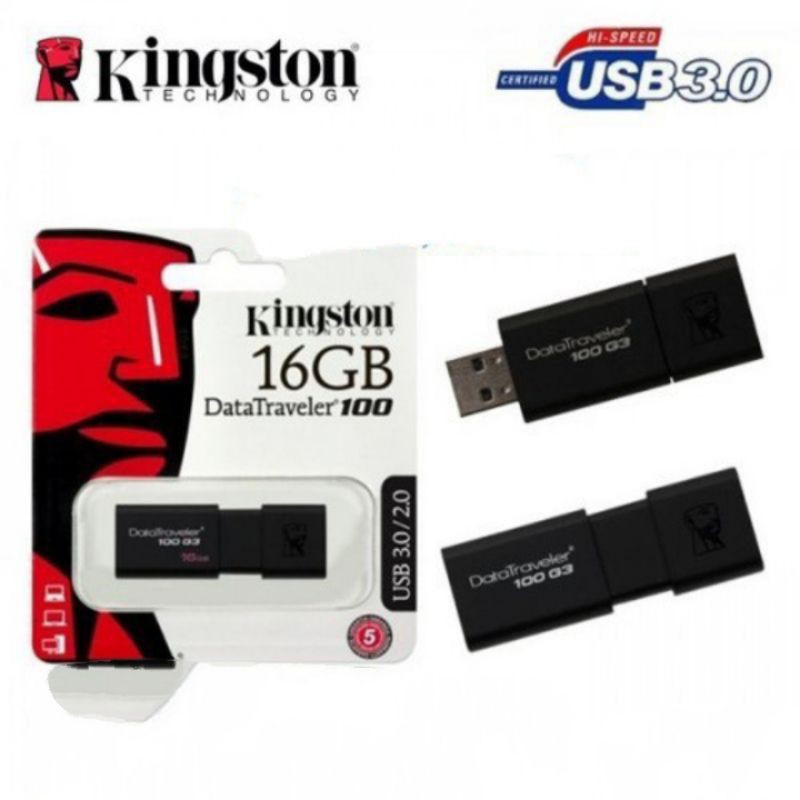 USB Kingston 16GB 3.0 DT100G3 - Hàng cao cấp chính hãng bảo hành 5 năm