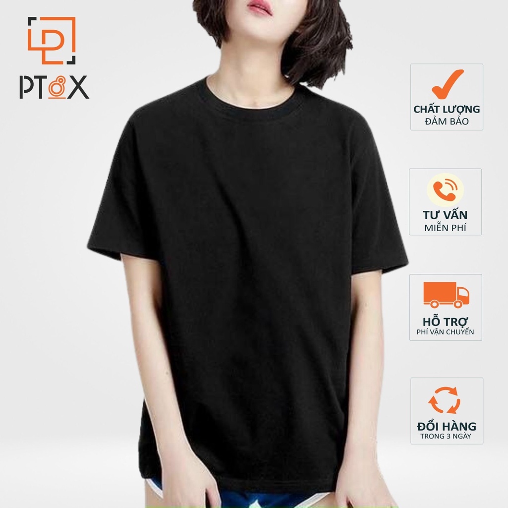 Áo thun trơn nam nữ - Áo phông basic tee nam nữ UNISEX tay lỡ form rộng chất 100% cotton co giãn 4 chiều cực mát PT8X