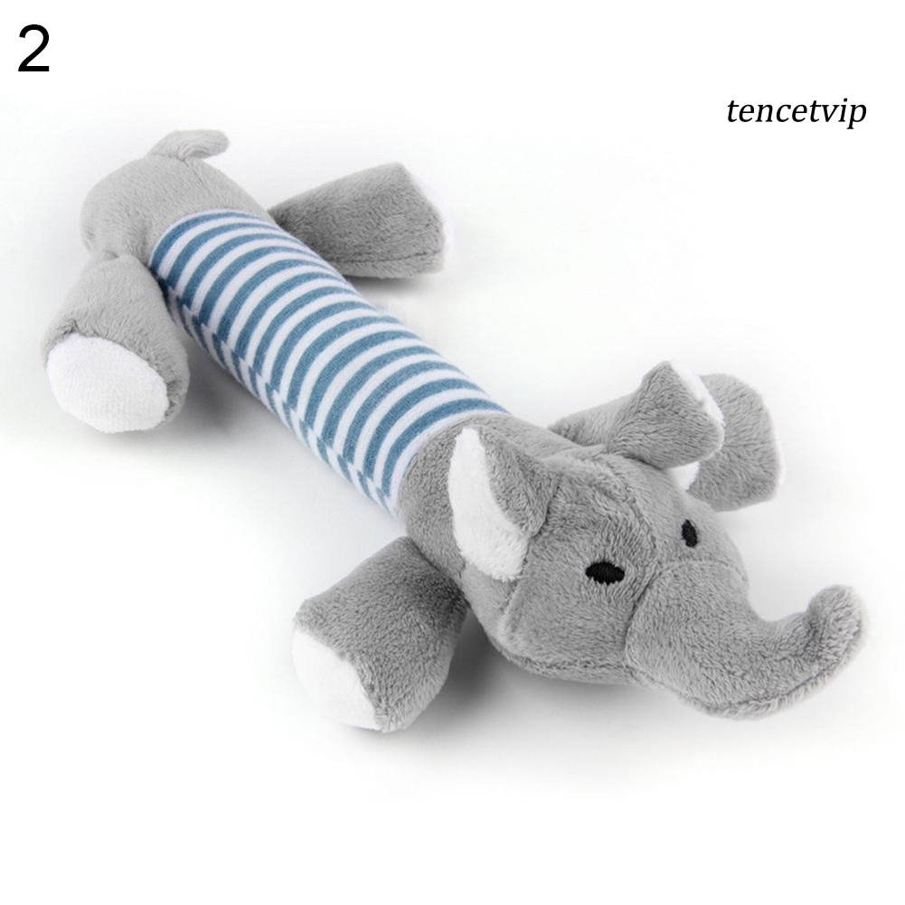 [Vip]Pet Puppy Chew Squeaker Squeaky Plush Sound Piggy Elephant Duck Ball Dog Toys