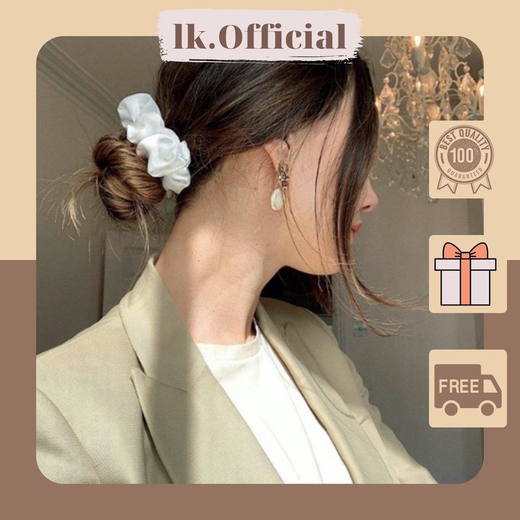 Dây buộc tóc vải scrunchies cột tóc nhiều màu sắc thời trang Hàn Quốc cho bạn gái LK234