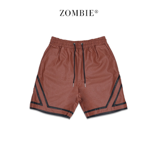 Quần zombie® leather shorts - brown