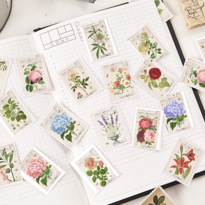 Set 16 Sticker Tem Thư Dán Trang Trí Planner