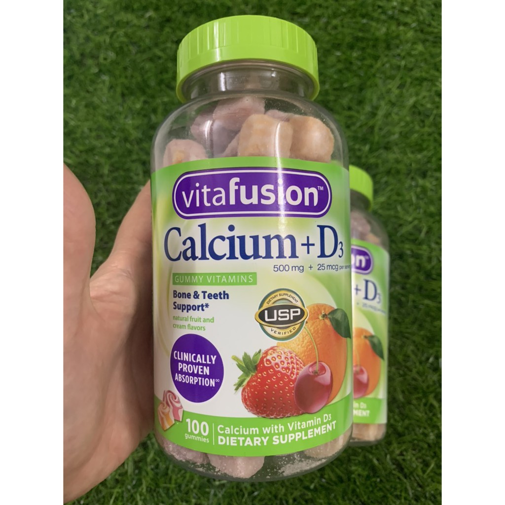 100 VIÊN KẸO DẺO BỔ SUNG CANXI VITAFUSION CALCIUM + D3 500MG CỦA MỸ | BigBuy360 - bigbuy360.vn