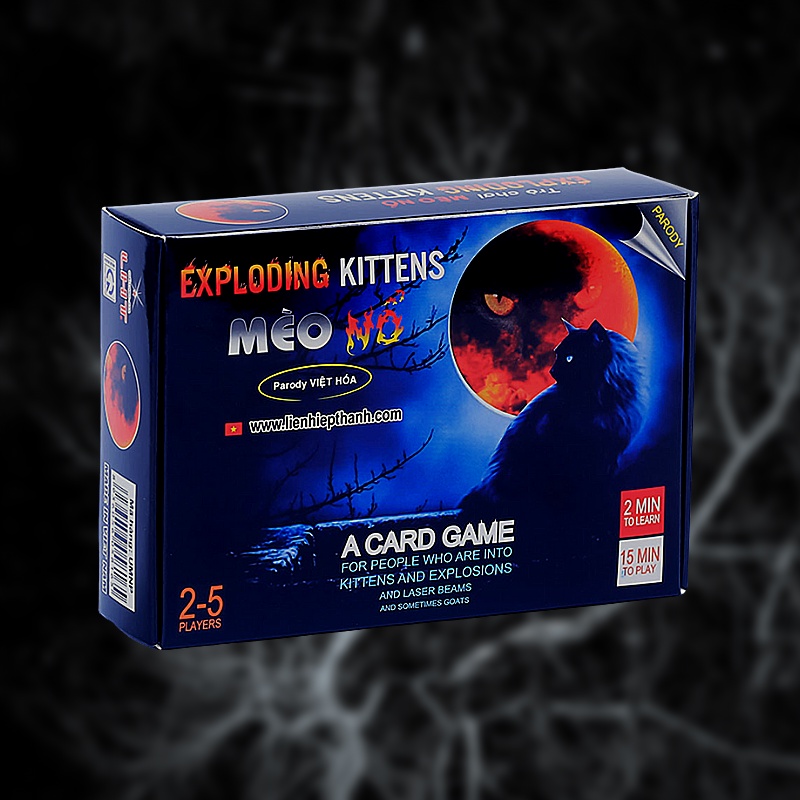 Bộ bài Mèo nổ Exploding Kittens, board game thẻ bài Việt hóa cơ bản chính hãng, chất lượng cao cho 2 - 5 người chơi