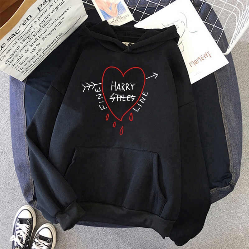 Áo Hoodie Oversize In Hình One Direction Merch Phong Cách Hip Hop Đường Phố Cho Nữ