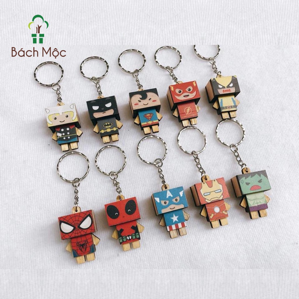 [Mã BMBAU50 giảm 7% đơn 99K] Móc Khóa Danbo 3D BÁCH MỘC Nhân Vật Marvel, 12 Con Giáp, Cảm Xúc