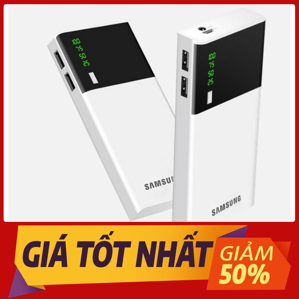 Sạc dự phòng sam sung 30000mAh có đèn pin và hiển thị % pin