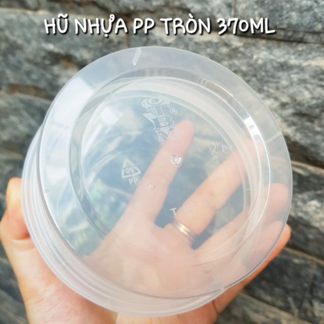 HŨ NHỰA TRÒN TRONG PP 200ml/370ml (có guarantee)  (ĐỰNG ĐƯỢC THỨC ĂN)