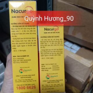 NACURGO xịt -Dung dịch xịt bảo vệ da
