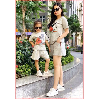 Set đồ đôi mẹ bé siêu sang - siêu cute btgu mẹ
