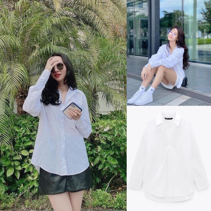 A003 Áo sơ mi trắng Zara xuất xịn