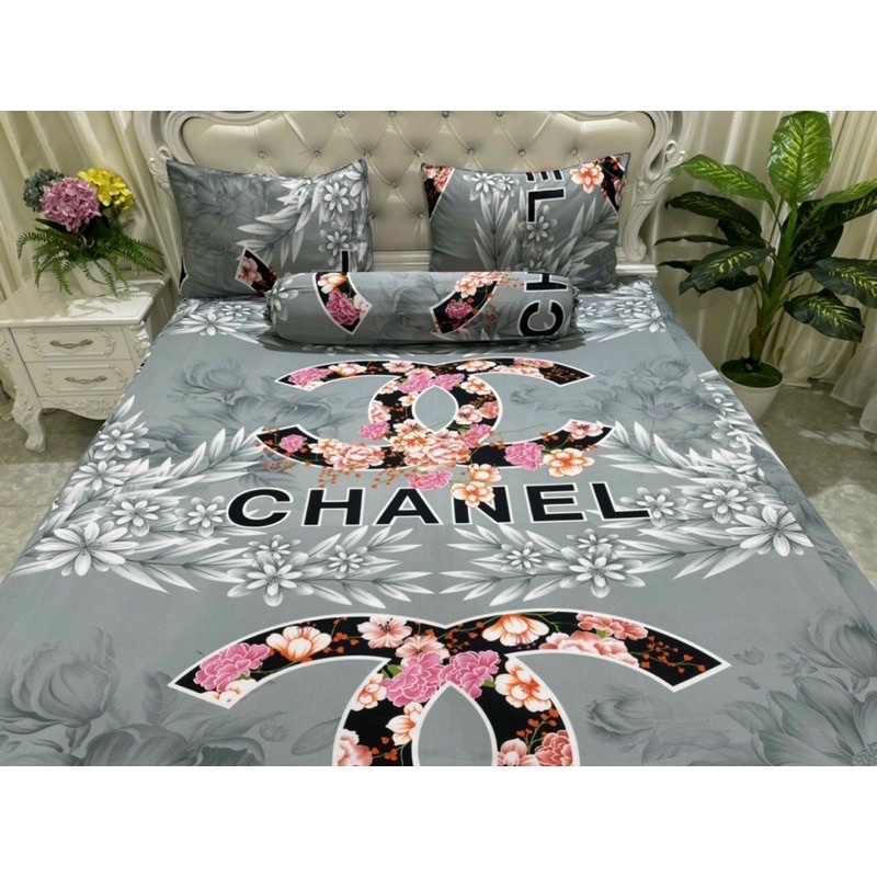 BỘ GA CHANEL THUN HÀN QUỐC SANG MỊN MÁT 🛏🛏🛏