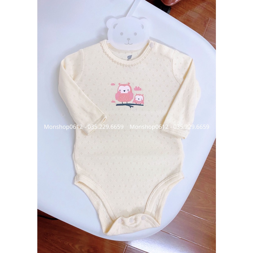 [ LULLABY ] Bộ bodychip dài tay cho bé sơ sinh đến 9 tháng NH339M, NH338M