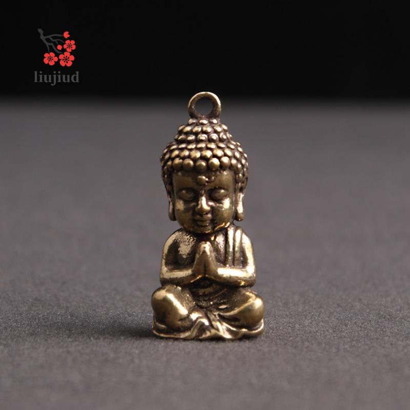 Tượng Phật Mini Bằng Đồng Có Móc Khóa Để Bàn Trang Trí