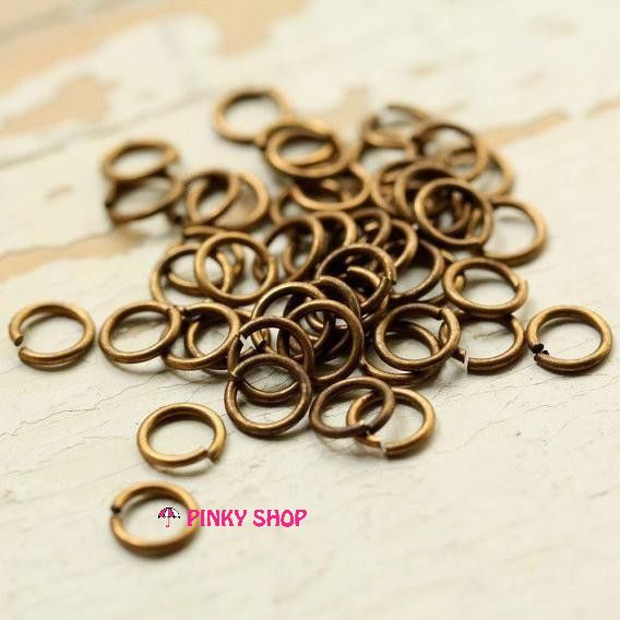 Khoen tròn dùng làm móc khóa, phụ kiện làm vòng tay handmade nhiều size, nhiều màu sắc Pinky Shop mã KTMK1