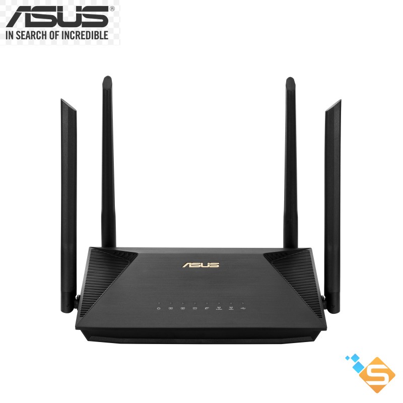Bộ Phát WiFi Router ASUS RT-AX53U AX1800 WiFi 6 802.11ax Băng Tần Kép AiProtection - Bảo Hành Chính Hãng 3 Năm