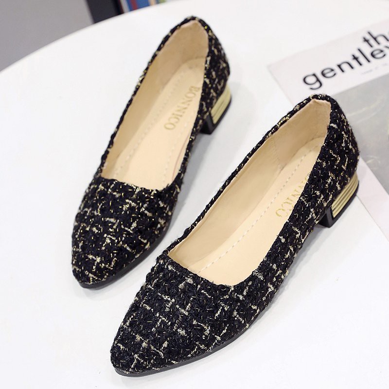 Giày Búp Bê Mũi Nhọn Xinh Xắn Dành Cho Nữ / Size 35-42