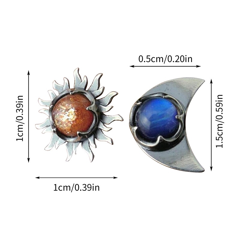 Đôi Khuyên Tai Đính Đá Mặt Trăng Mặt Trăng Thời Trang Cho Nữ