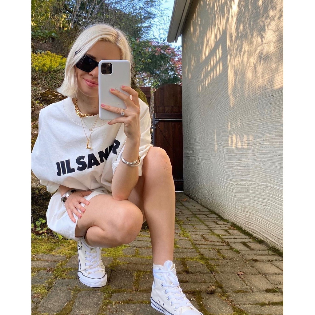 Áo thun tay ngắn in chữ thiết kế cỡ lớn phong cách Châu Âu thời trang cho nam nữ