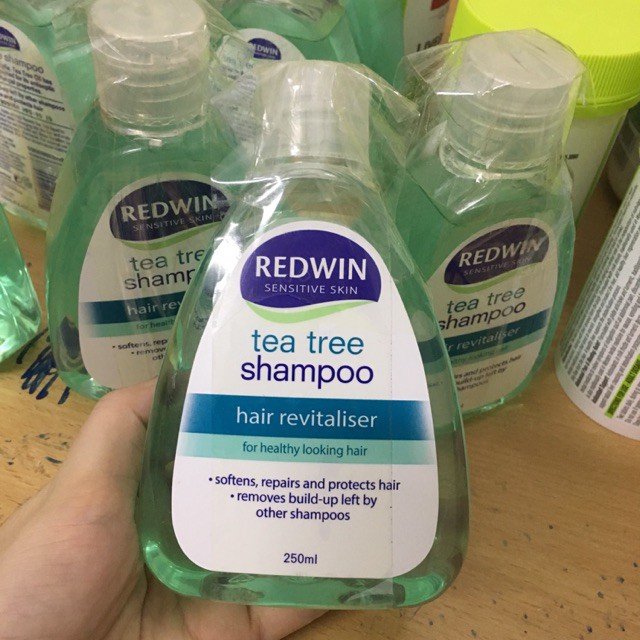 [TEM CTY] REDWIN Tea Tree Shampoo Hair Revitaliser 250mL - Dầu gội phục hồi tóc, giảm khô và gãy rụng