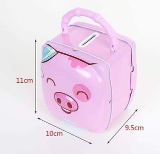 Két sắt mini hình con lợn cho bé