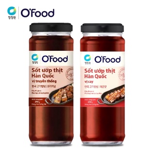 Sốt ướp thịt Hàn Quốc O'food chai 240 giá sỉ sao ạ,ướp thịt chiên nướng,BBQ...có 3 loại: vị cay ,vị truyền thống....