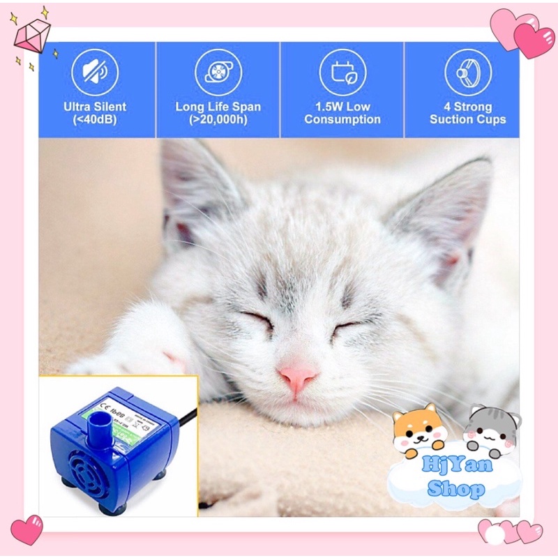 Máy bơm có đèn led cho máy uống nước chó mèo tự động đài phun nước cho thú cưng