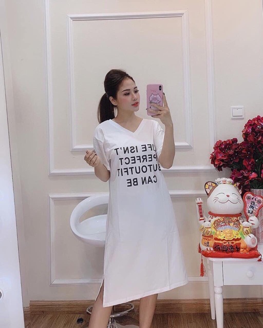 Váy cotton chữ (THANH NGỌC | BigBuy360 - bigbuy360.vn