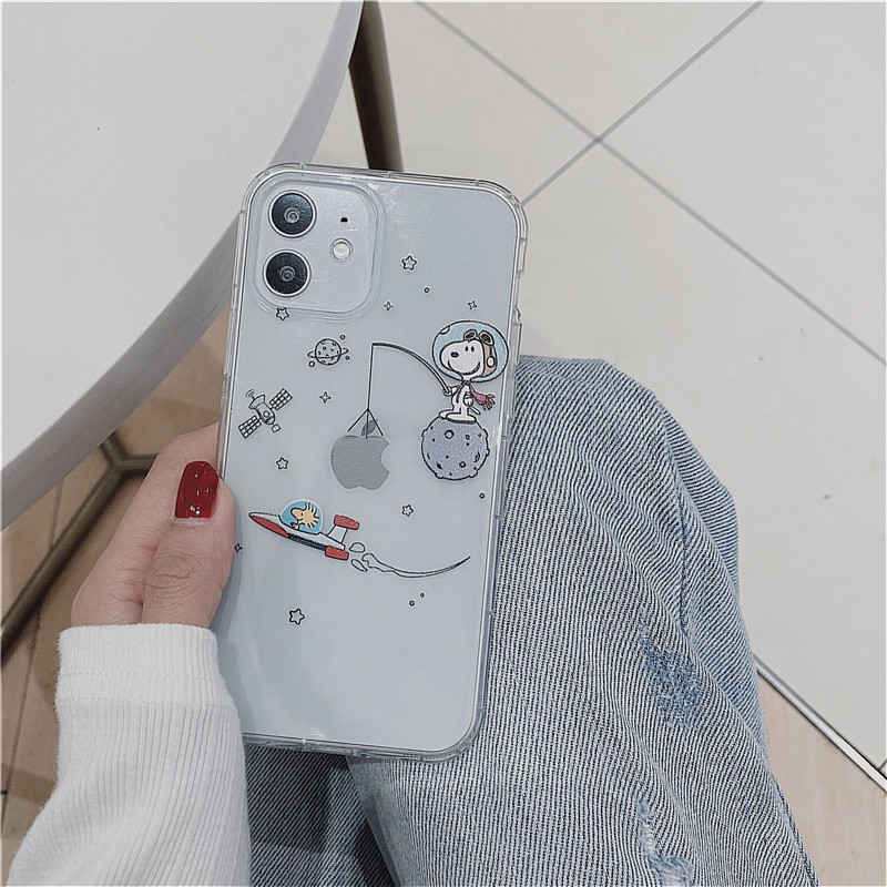 Ốp lưng đủ dòng Iphone 5G/6S/6 Plus/6S Plus/7G/8G/X/Xs/11/11 Pro/12/12 Pro/...Silicone trong hình Snoopy and Woodstock | BigBuy360 - bigbuy360.vn