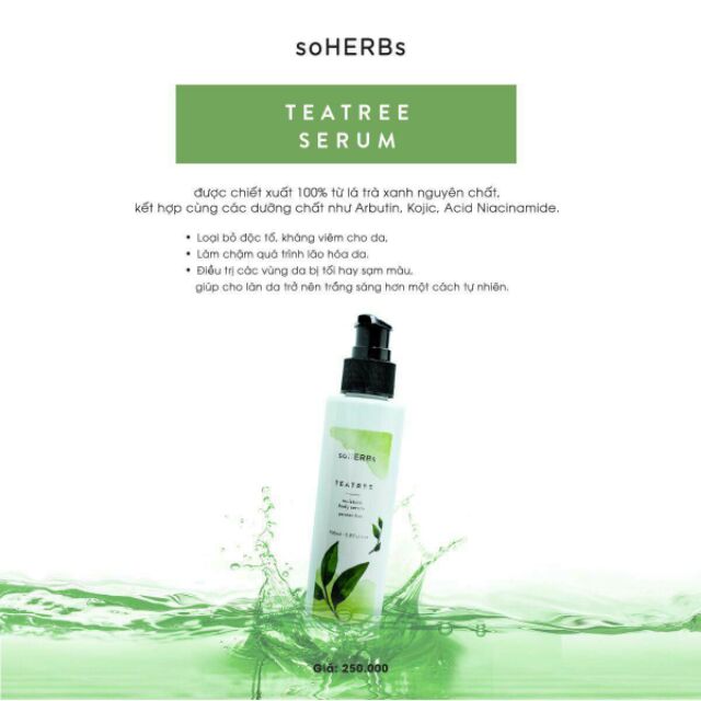 Serum kích trắng body trà xanh