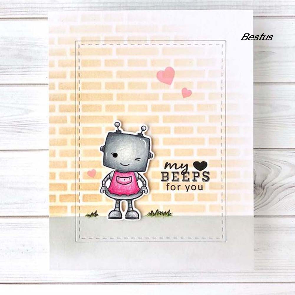 Khuôn Cắt Giấy Làm Từ Kim Loại Hình Robot Trang Trí Scrapbook