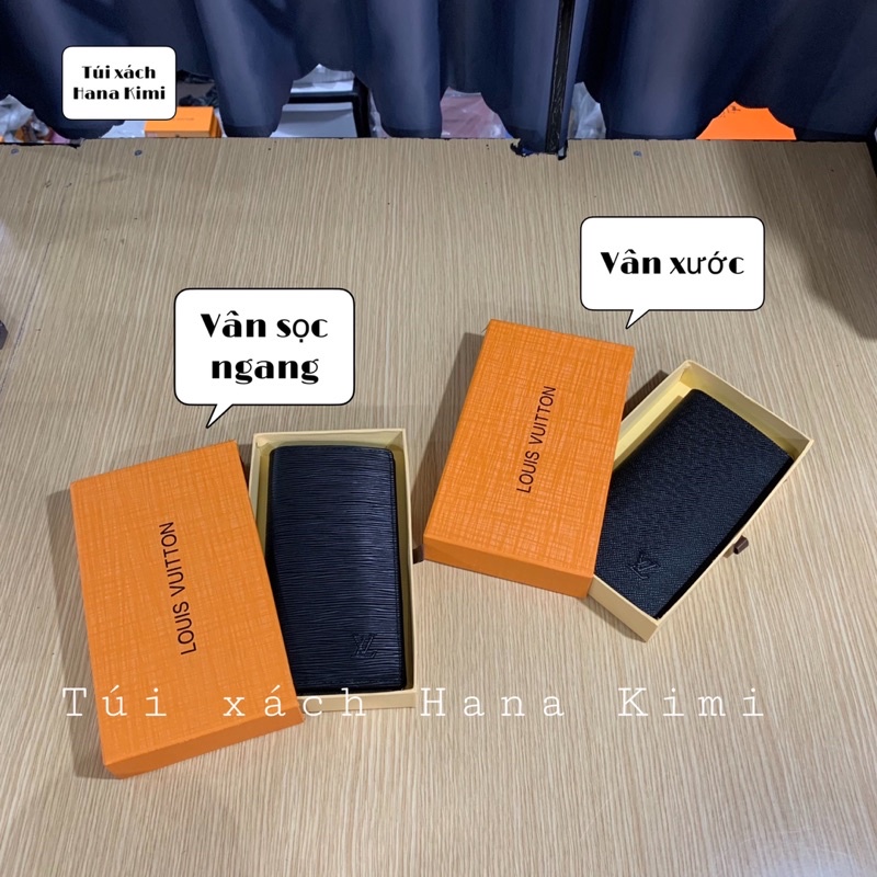 Ví bóp dài L/V gấp gọn mỏng FULL HỘP
