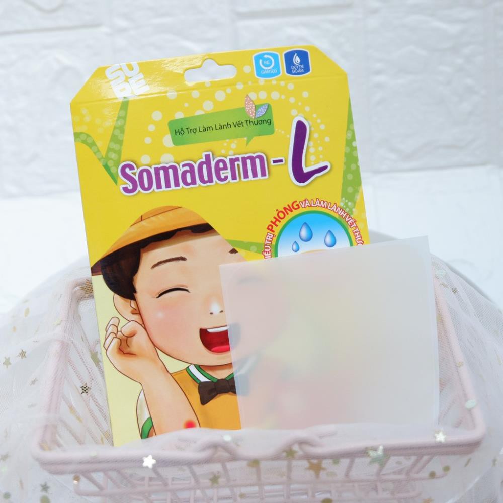 Miếng dán hút mủ/mụn & làm lành vết thương Somaderm – L – Hàn Quốc, 7.5 x 7.5, 1 miếng/hộp