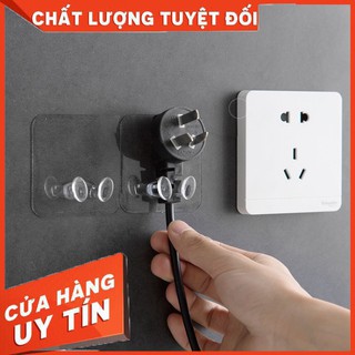 Móc Dán Tường Trong Suốt Giữ Phích Cắm Điện