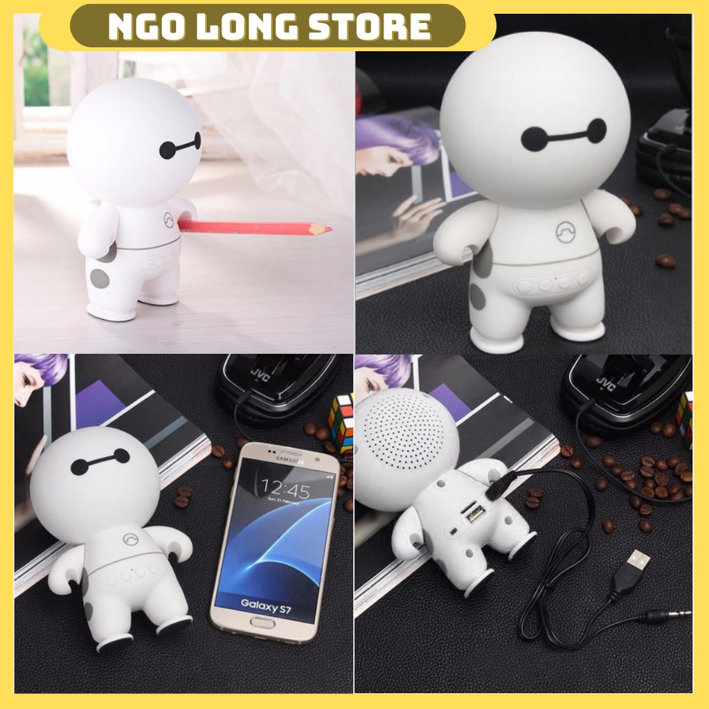 Loa nghe nhạc Bluetooth Mini Baymax A9 Nghe Thẻ Nhớ - USB -(ÂM TRẦM ẤM BASS NỔI)