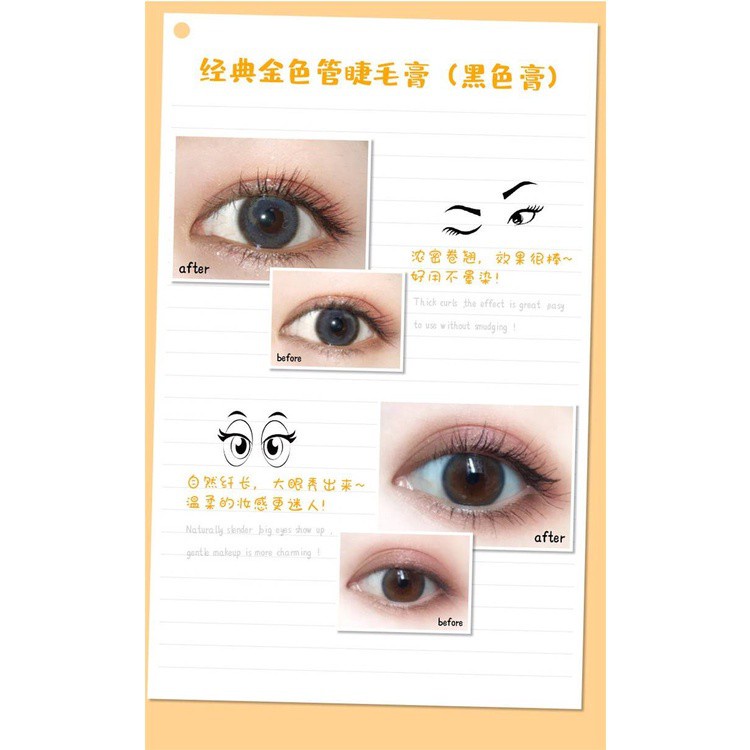 [Hàng mới về] Mascara sợi mảnh chuốt dài mi 3D chống thấm nước lâu trôi màu đen