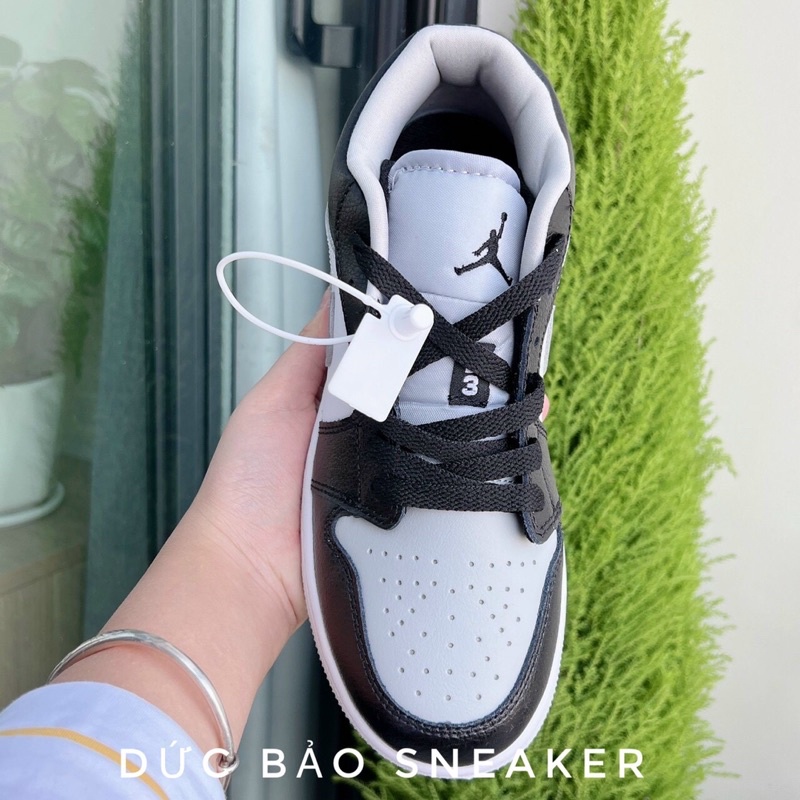 Giày jordan xám đen cổ thấp  ❤️FREE SHIP❤️  giày jordan 1 hàng 11  ,  thể thao nam nữ sneaker l