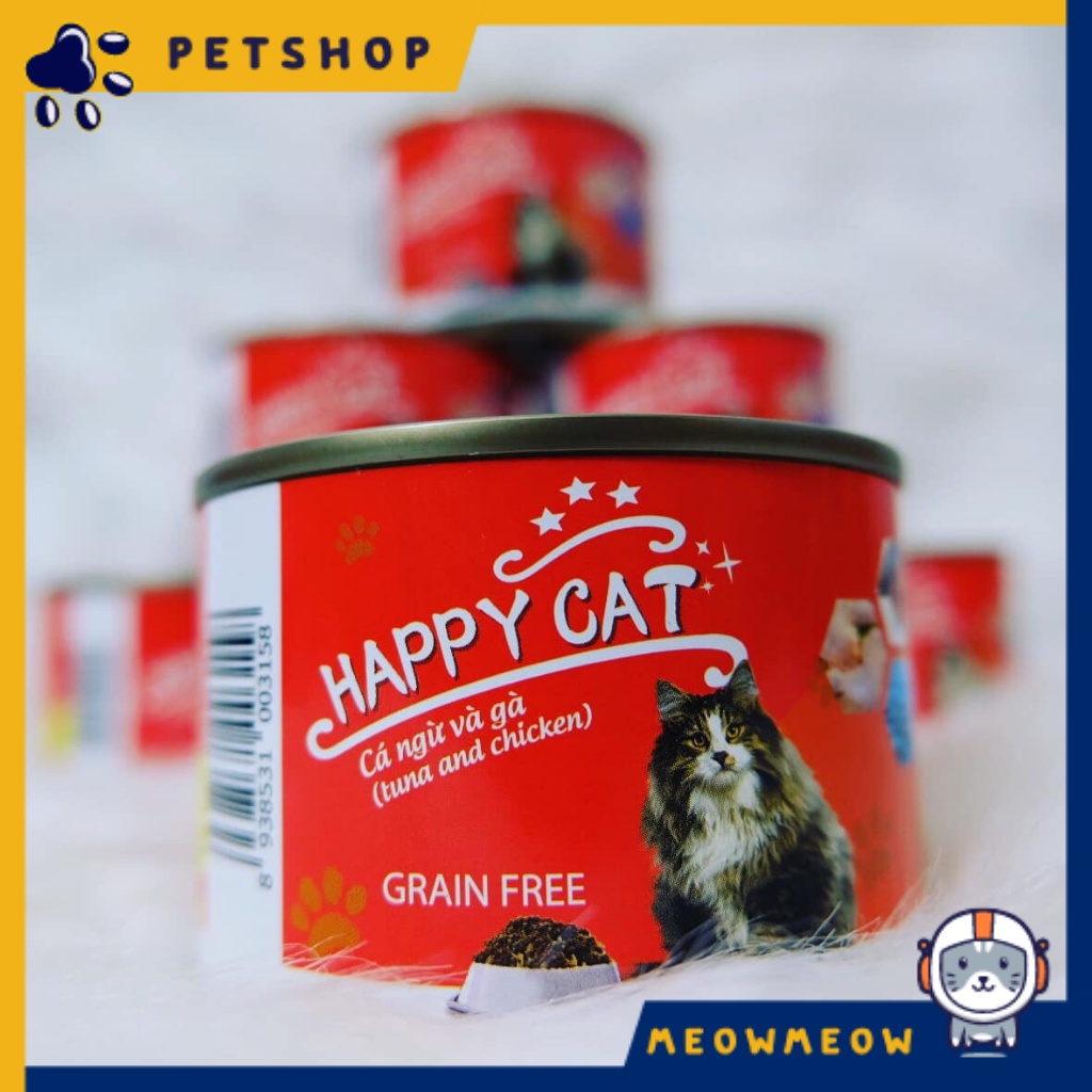 Pate cho mèo Happy Cat | Lon 160Gr | Thức ăn dinh dưỡng cho mèo.
